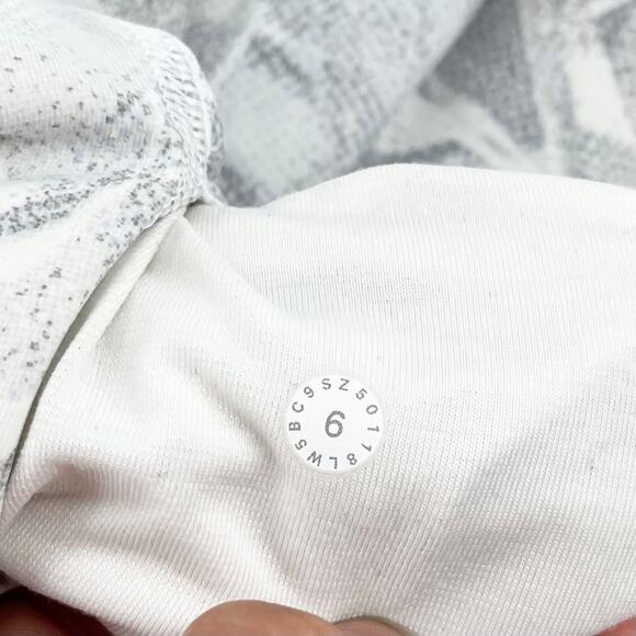 LULULEMON Wunder Under Hi-Rise Tight 28" Jasmine White Multi Yoga Gym Size 6 - Picture 8 of 8